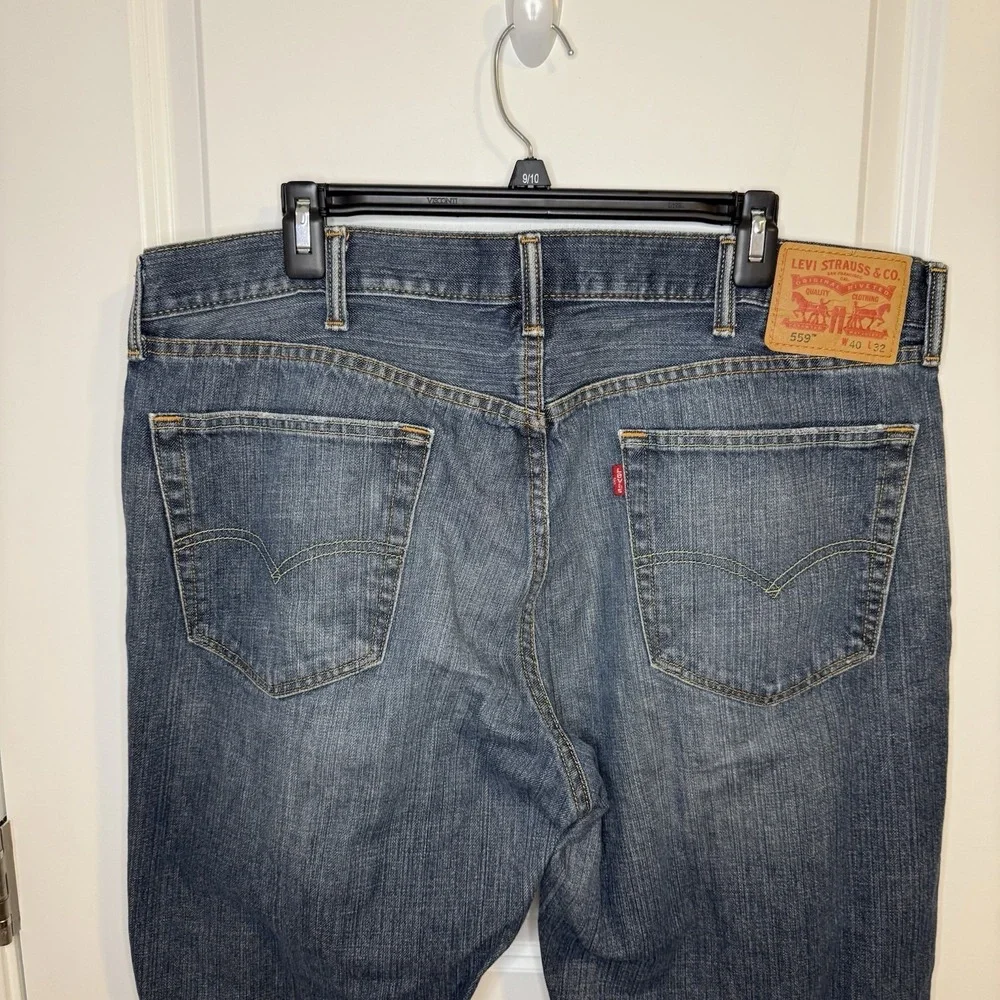 Levi's 559 Relaxed Straight Fit Blue Denim‎ Jeans Men's Size 40x32
